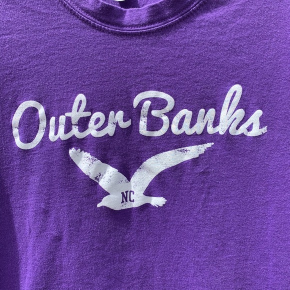 🛍 Outer Banks Tultex Purple Tee Shirt - Picture 3 of 4